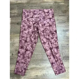 Athleta Salutation Stash Pocket II 7/8 Pink Tie Dye Leggings Women's 1X